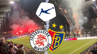FC Winterthur vs FC Basel - Stadionvlog | 2 ROTE KARTEN FÜR WINTERTHUR🤯😮| BASEL BESTÄTIGT TOP FORM👏👀