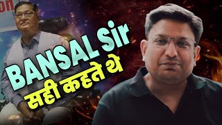 Ashish Sir Talk About Bansal Sir | PhysicsWallah Motivation
