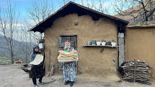 Taking Care of their Animals, Cooking Lentils with Walnuts and Baking Bread