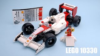 LEGO 10330 McLaren MP4/4 \u0026 Ayrton Senna quick showcase. Unboxing, Building highlights, set functions