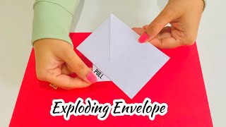 Origami Exploding Envelope | Surprise Exploding Card | Easy Origami surprise envelope card ✉️