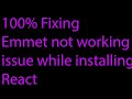 Emmet not working in visual studio code while installing react | Emmet solution