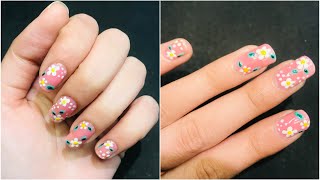 Simple and Easy Nail Art at Home 🏡 || Easy Nail art for beginners 💅🏻 #nailicious #nailart #easy