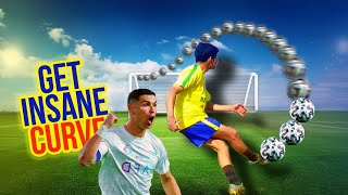 How to get insane curve the ball || Learn bending free kick ( step by step )