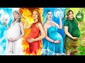 Fire Girl, Water Girl, Air Girl, Earth Girl are Pregnant / Four Elements in Real Life