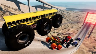 BNG Random - Epic Hight Speed monster trucks Jumps #006​ - BeamNG Drive