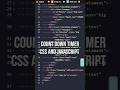 Count down timer | CSS AND JAVASCRIPT | animated timer