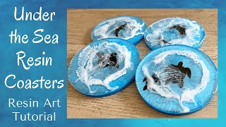 Under the Sea Resin Ocean Coasters - Resin Art