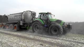 Deutz-Fahr Agrotron TTV 7.250 met Joskin Cargo Tridem