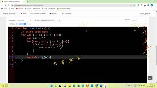 Inverted L Pattern Printing in JavaScript | Inverted L printing | Pattern printing | Javascript