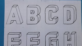 3d Drawing Capital Letter A To Z / How To Draw Alphabet Lettering A Z Easy Simple For Beginners