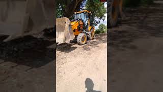 Jcb 3dx driving on heals🔥 #jcbvideo #jcb3dx #bulldozer #backhoes #excavators #tractor #shorts #stunt