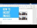 How to Insert Images Into Table for Word Document