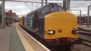 *MEGA THRASH* DRS 37612 \u0026 37038 on 1Q13 Test Train at Crewe 8/10/2013