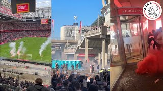 Ugly Scenes As Ajax Fans Riot In Their Own Stadium After Losing Against Feyenoord