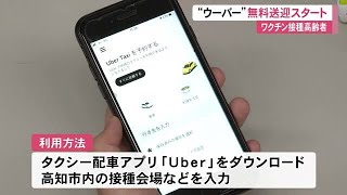 高齢者ワクチン接種にタクシー利用を　“ウーバー”無料送迎スタート　【高知】 (21/05/18 12:22)