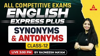 Synonyms And Antonyms | English Class For All Punjab Competitive Exams By Rajneesh Mam