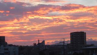 ウェザーリポート動画0809@大阪枚方 18時52分頃（夕焼け雲）