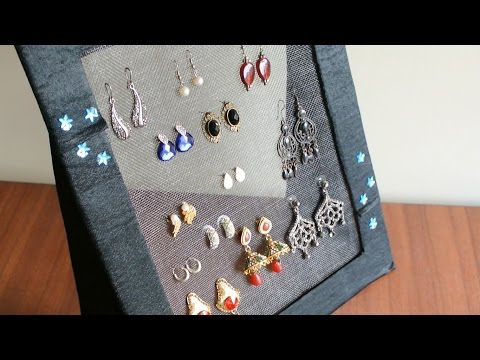 DIY Jewelry organizer - Earring holder DIY Jewelry organizer - Earring holder