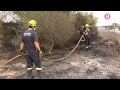 Un incendi, a punt d'afectar la Via de Cintura