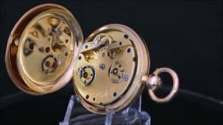 RARE ANTIQUE 18K GOLD 2-TRAIN 8-DAY POCKET WATCH C1860S BY ROBERT GERTH \u0026 CO.