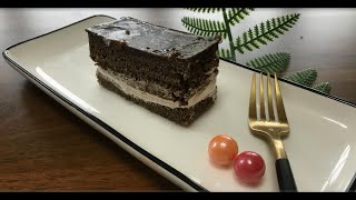 Premium caramel hazelnut (hazelnut praline) chocolate mousse cake 高级感焦糖榛子巧克力慕斯蛋糕