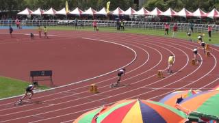 20160424091523 105學年度全國中等學校運動會田徑賽國中女組400公尺預賽第5組  彰化縣花壇國中鄭宜瑄 新竹縣芎林國中謝宇硯 高雄市福山國中凃安玟 進準决賽。