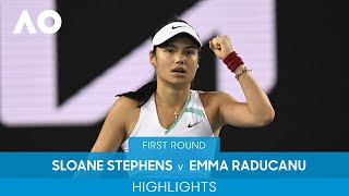Sloane Stephens v Emma Raducanu Highlights (1R) | Australian Open 2022