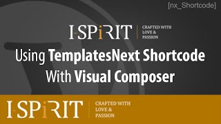 Using TemplatesNext Shortcode with Visual Composer
