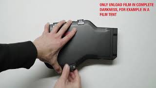 Loading 16mm Aaton XTR Prod Magazine