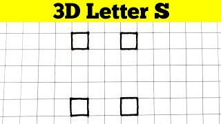 How to Draw 3D letter S Step By Step || 3D Trick || 3D Drawing