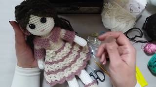 طريقة عمل عروسة بالكروشيه (الجزء الاول )- (how to make a doll by crochet (part one