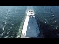 rare footage of uss michael monsoor zumwalt class guided missile destroyer