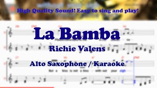 La Bamba - Richie Valens (Alto Saxophone Sheet Music Eb Key / Karaoke / Easy Solo Cover)