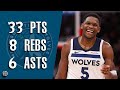 Anthony Edwards 33 pts 8 rebs 6 asts vs Bulls 24/25 season