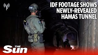 IDF releases footage showing newly-revealed Hamas tunnel at Israel-Gaza border