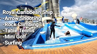 Surfing And Rock Climbing On The Cruise Ship