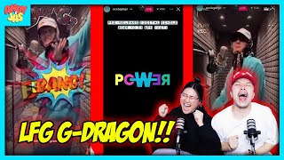 G-DRAGON - 'POWER' (Instagram Live SONG PREVIEW) | REACTION!