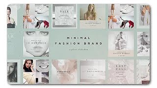 Fashion Brand Minimal Slideshow ★ After Effects Template ★ AE Templates