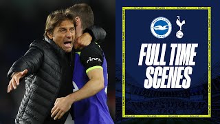 Antonio Conte and Spurs players EMOTIONAL full time scenes at Brighton