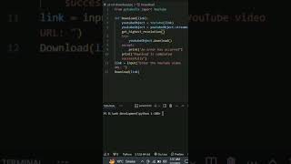 🚀 Build a YouTube Video Downloader in Python! 🎥 | #python |#coding