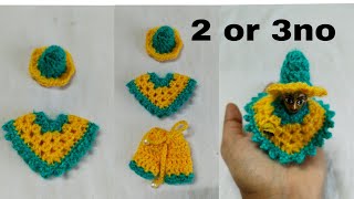 2 or 3no laddu Gopal woolen dress || Poncho for laddu gopal || woolen poshak for kanha ji