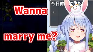 Pekora asks viewers if they want to marry her.  [Hololive / Eng sub]