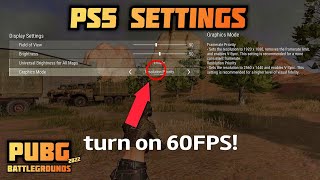 PUBG PS5 Settings [60FPS] IMPORTANT!