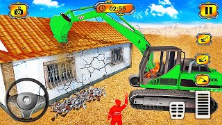 House Demolish and Construction Game - City JCB Excavator Simulator - Android Gameplay