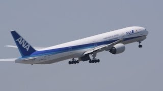 [一眼動画]ANA B777-300 飛行機 離陸 伊丹空港 2014年4月24日