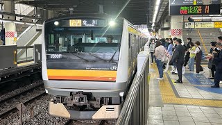 南武線E233系8000番台横ナハN25編成　武蔵小杉駅発車