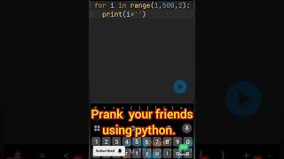 Prank your friends in python programming language #pyhton #programming #coding #prankvideo
