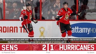 Nov 1: Sens vs. Hurricanes - Post-game Media