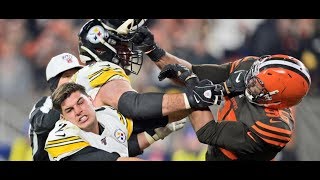 FULL FIGHT + SLOW MO: Cleveland Browns Myles Garrett Attacks Pittsburgh Steelers Mason Rudolph NFL